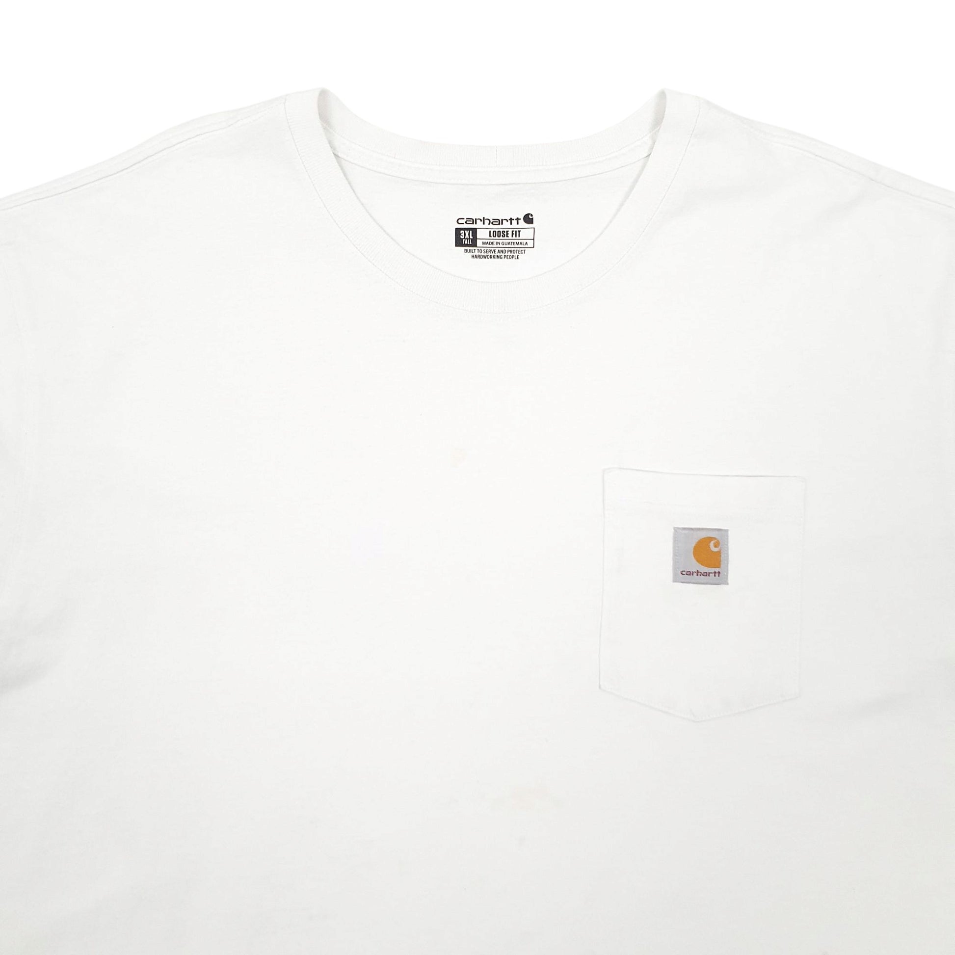 Mens White Carhartt Loose Fit Short Sleeve T Shirt