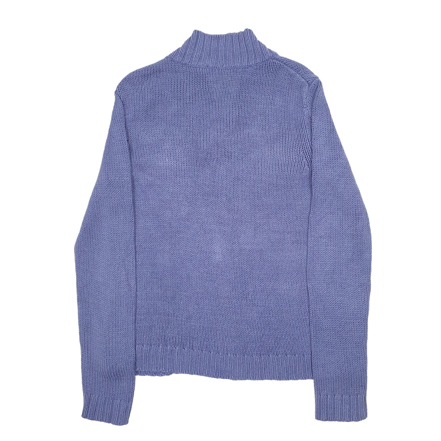 Womens Blue Calvin Klein Knit Spellout V Neck Jumper