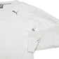 Mens Grey Puma Spellout V Neck Jumper