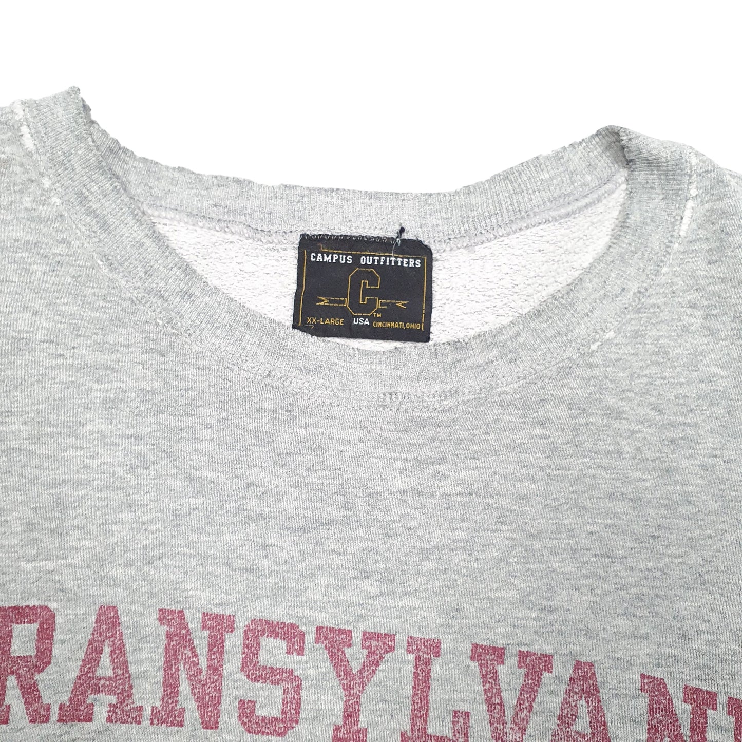Mens Grey Campus Outfitters Transylvania University USA Vintage Crewneck Jumper