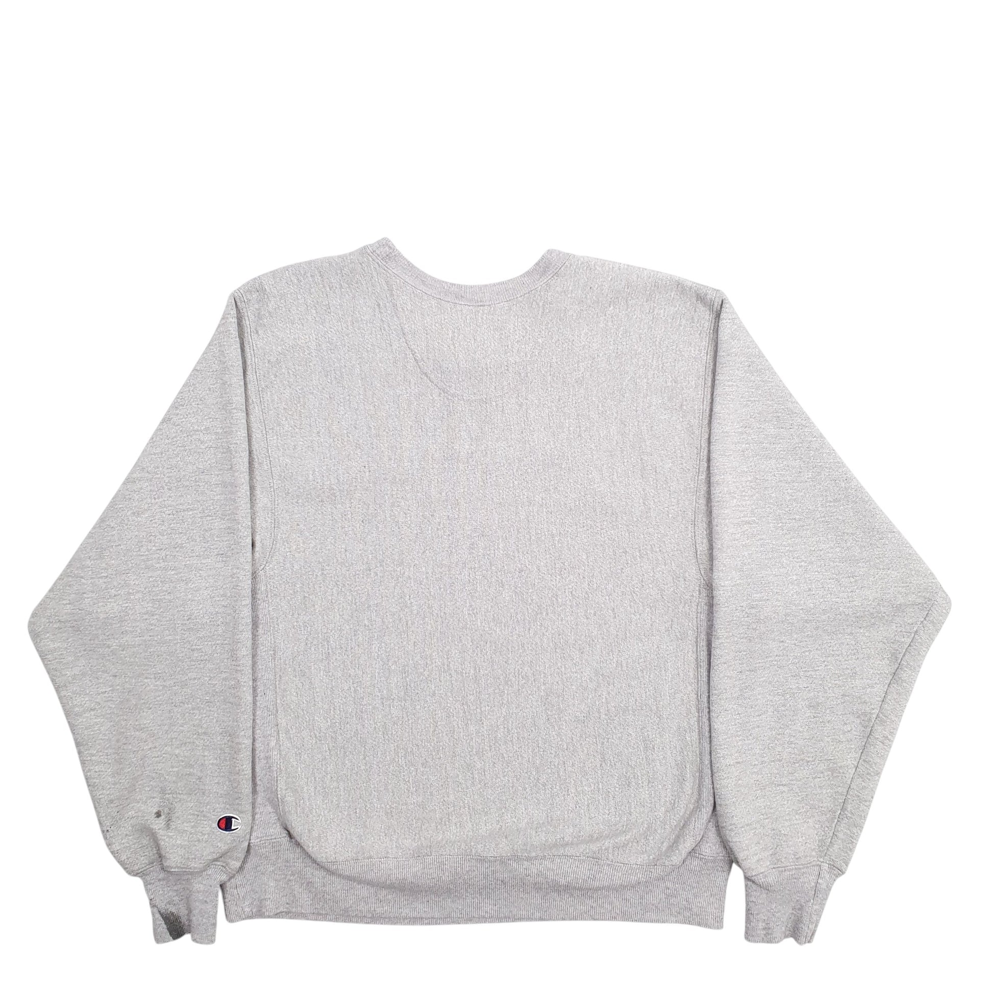 Mens Grey Champion Reverse Weave Northwestern Spellout Crewneck Jumper