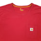 Mens Red Carhartt Force Relaxed Fit Short Sleeve T Shirt