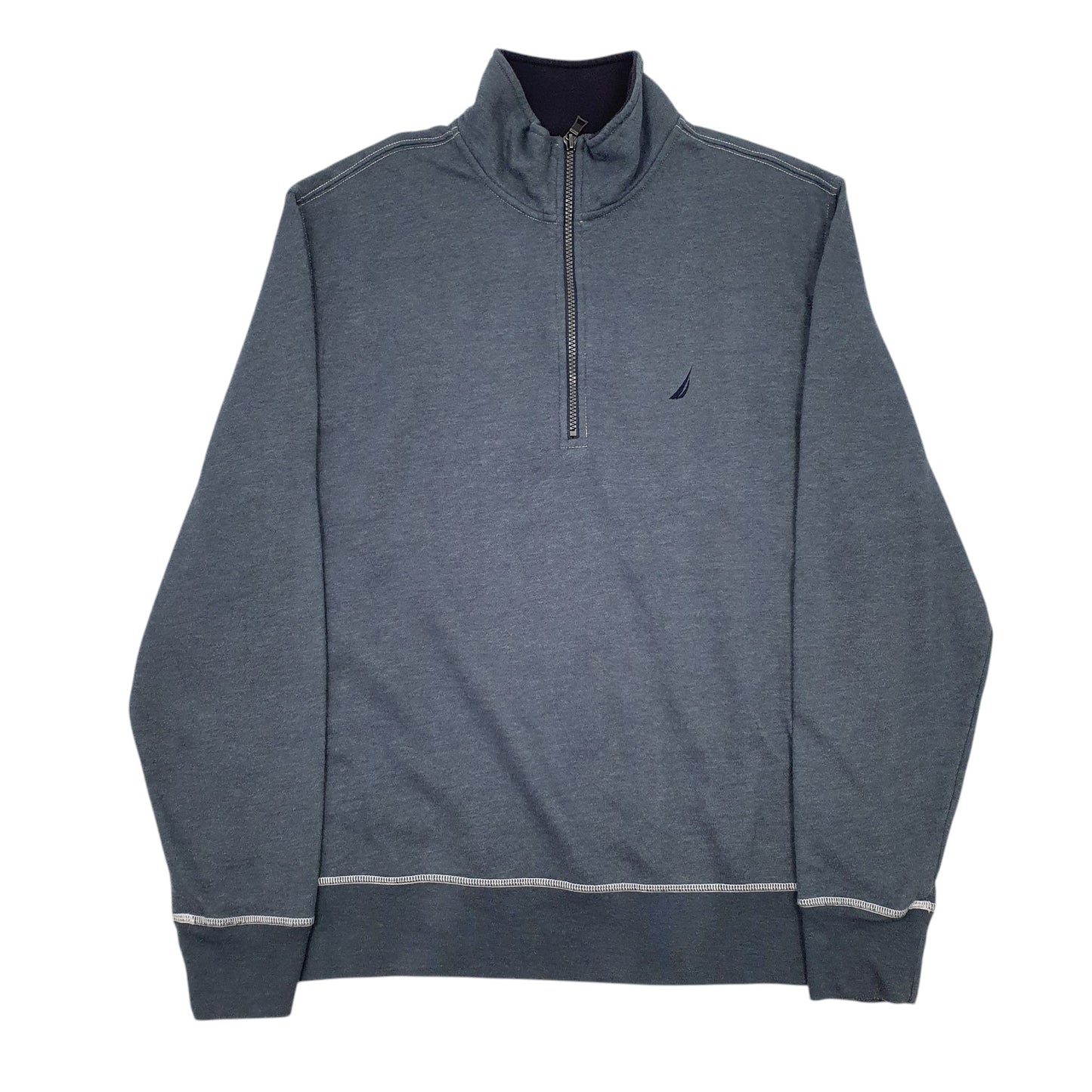 Mens Grey Nautica  Quarter Zip Jumper