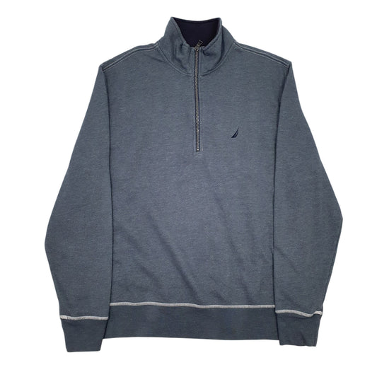 Mens Grey Nautica  Quarter Zip Jumper