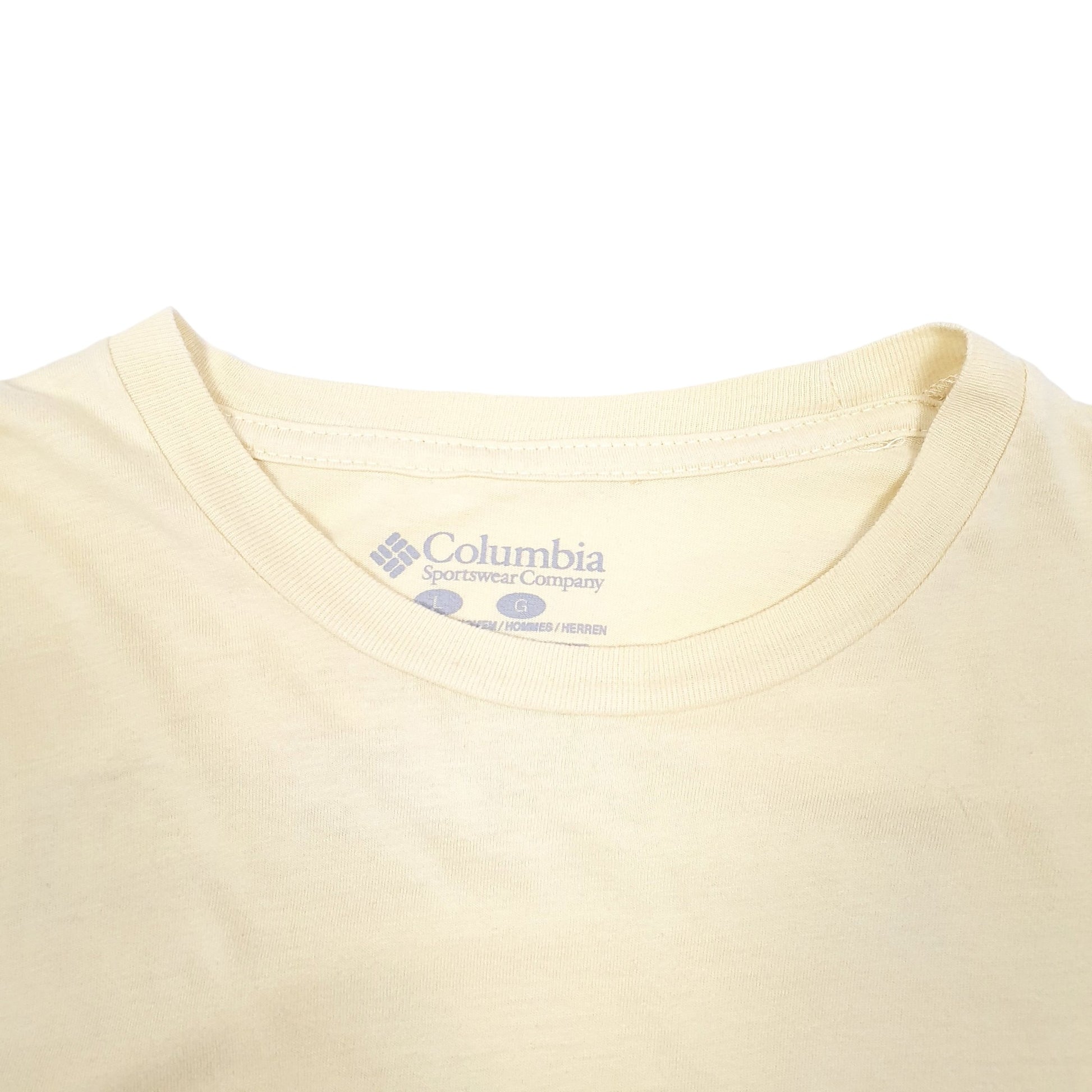 Mens Yellow Columbia Sportswear PFG Fishing Short Sleeve T Shirt
