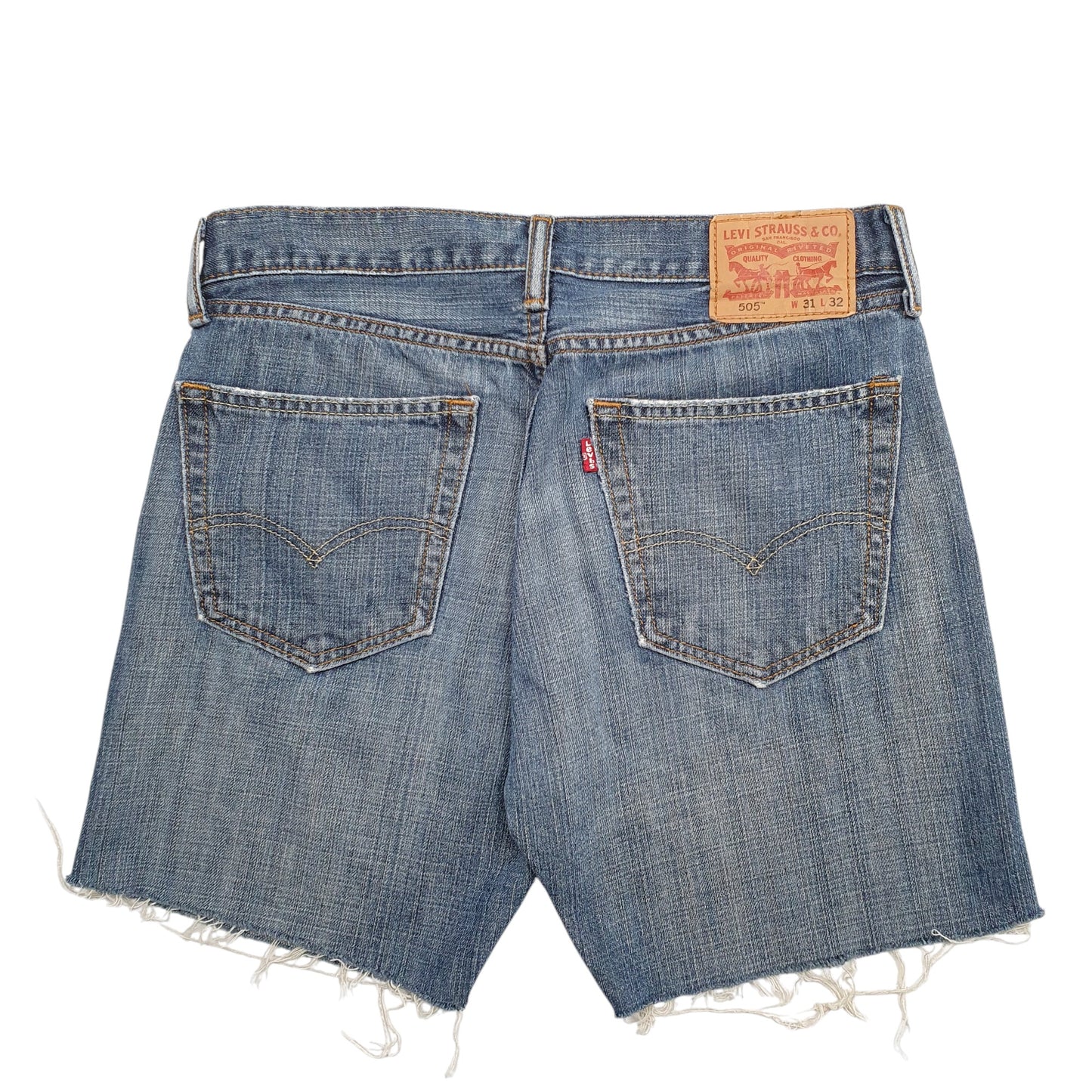 Womens Blue Levis 505 Denim Shorts