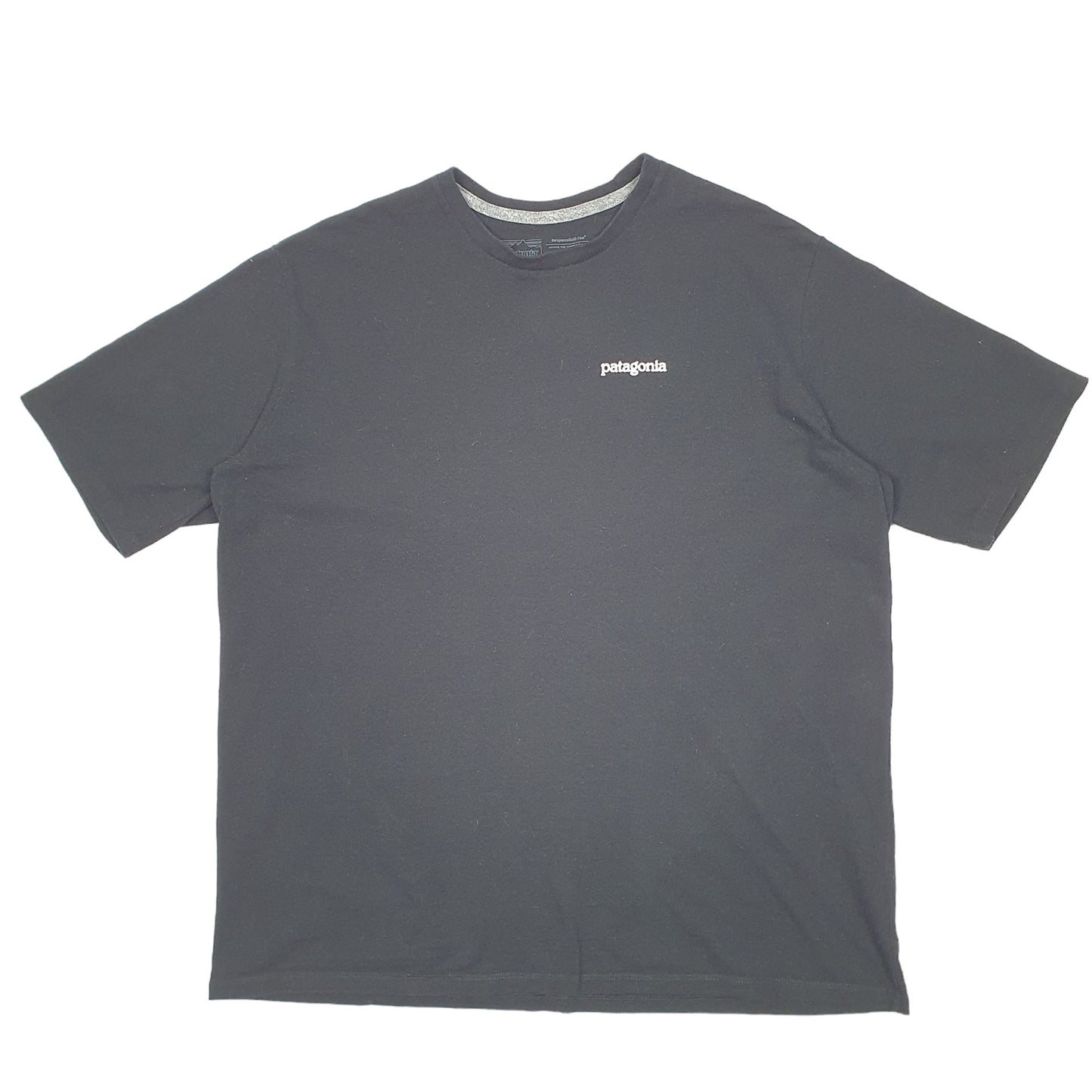 Mens Black Patagonia Responsible Tee Spellout Short Sleeve T Shirt