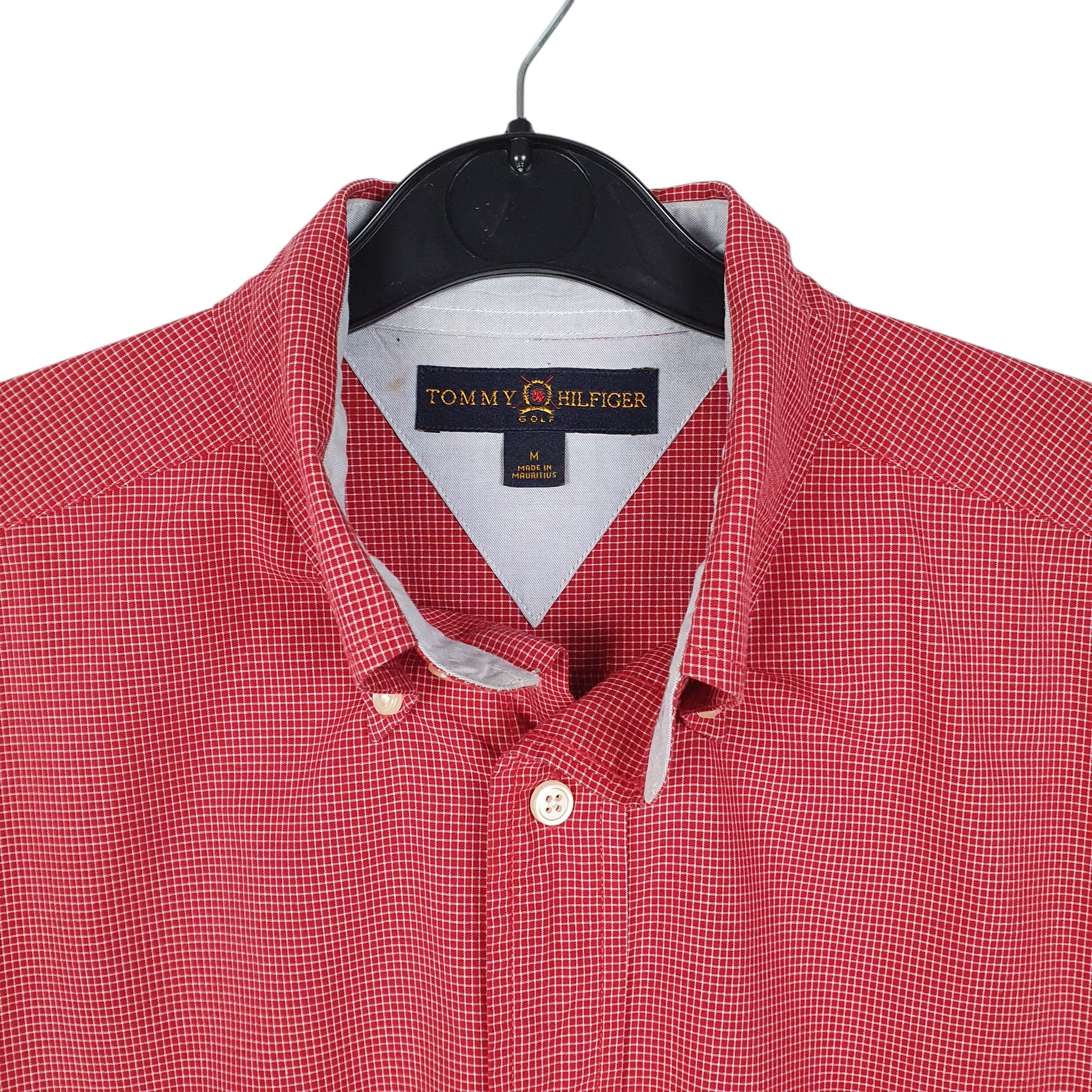 Mens Red Tommy Hilfiger Golf Long Sleeve Shirt