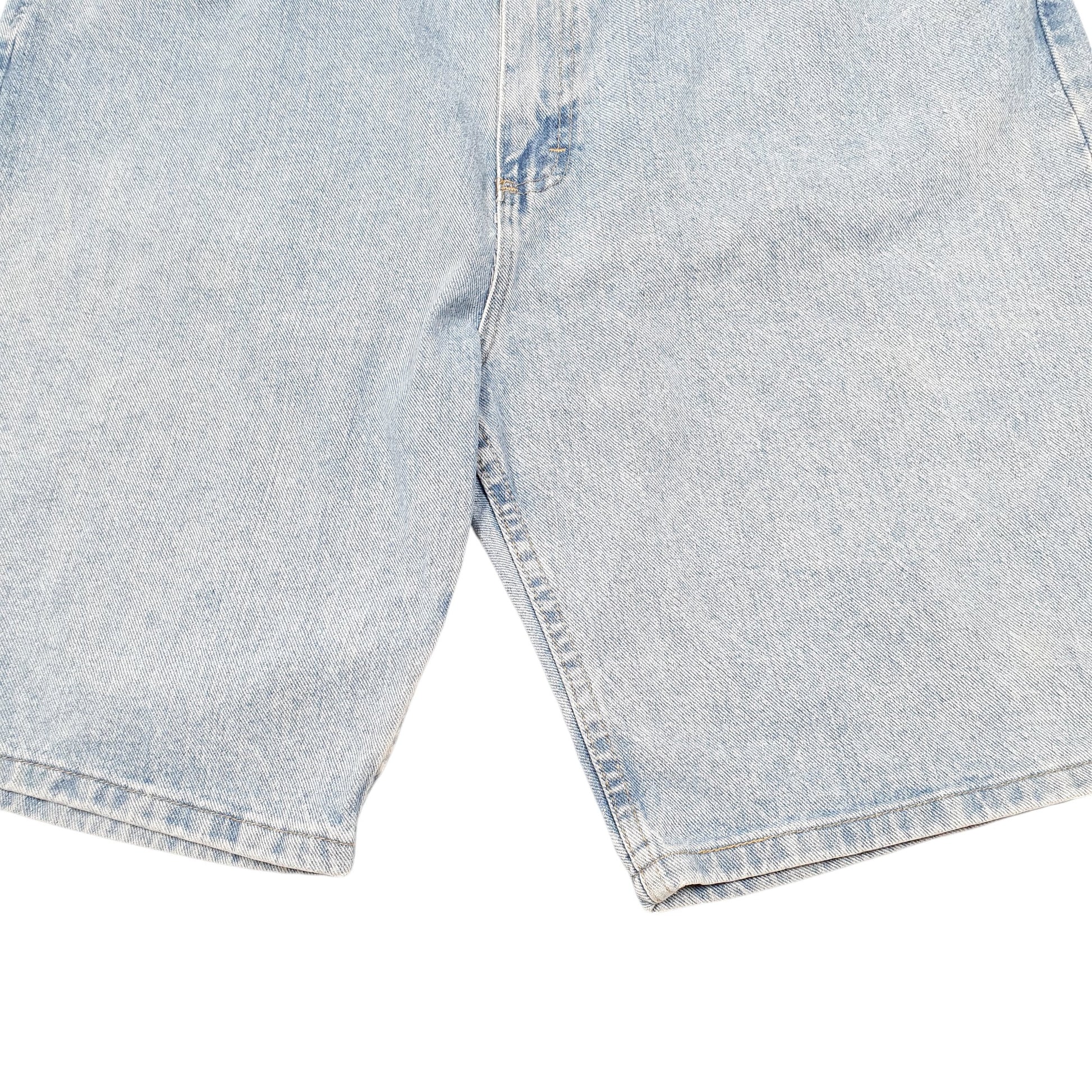 Mens Blue Wrangler Denim Jeans Jorts Relaxed Baggy Denim Shorts