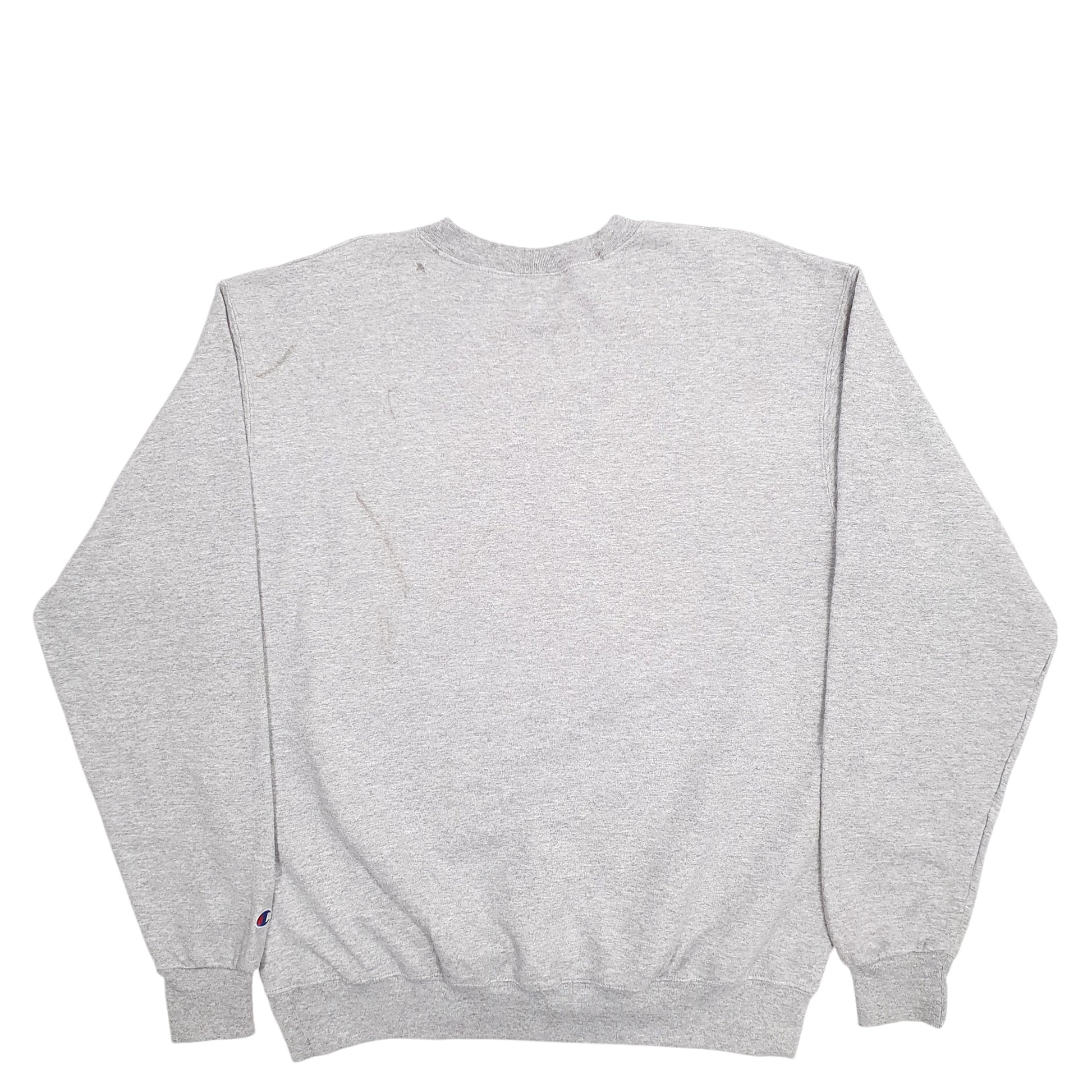 Mens Grey Champion VT Spellout Crewneck Jumper