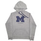 Mens Grey Champion Michigan Spellout Hoodie Jumper