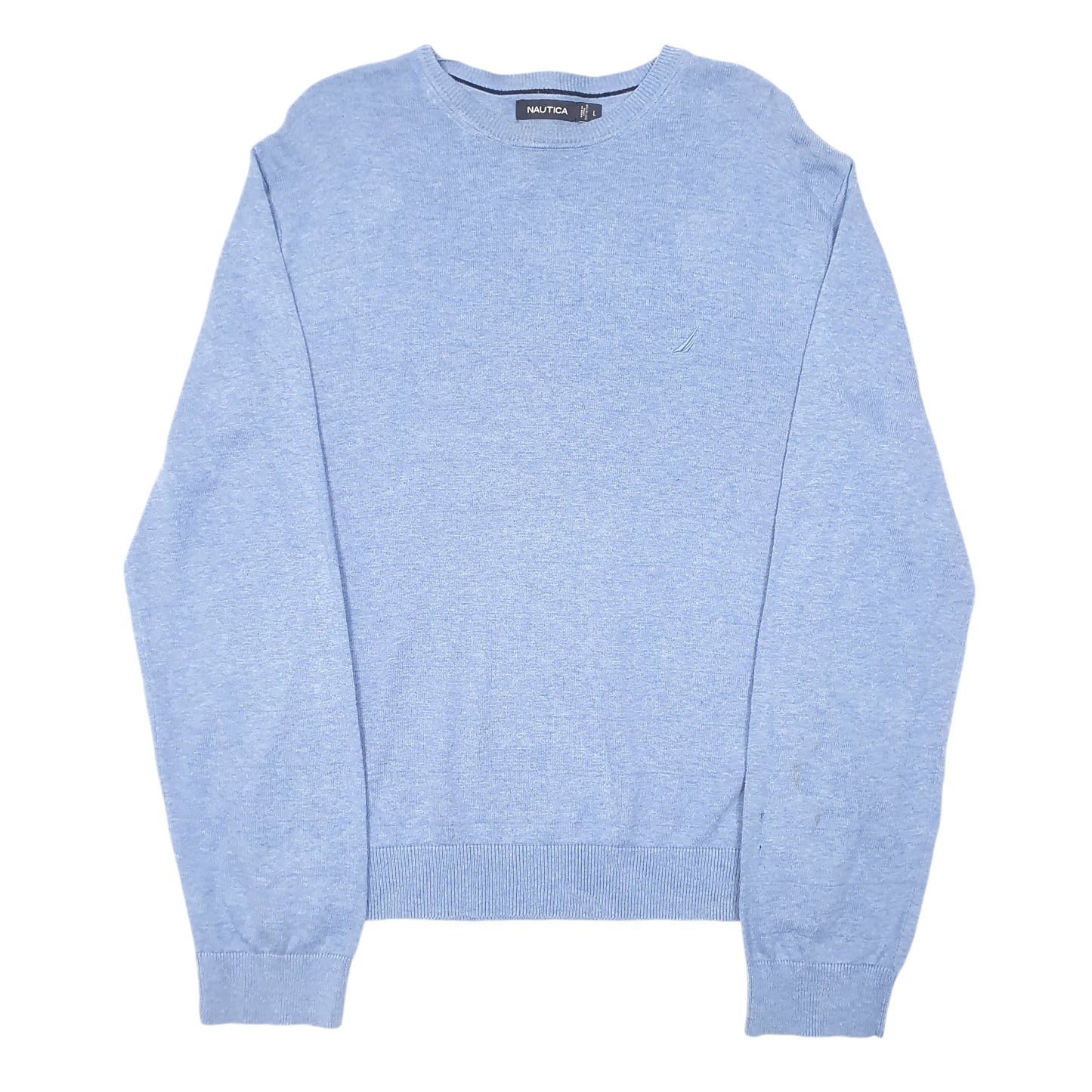 Mens Blue Nautica Knit Sweater Crewneck Jumper
