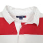 Mens White Sport Tek Rugby Student Alumni Long Sleeve Polo Shirt