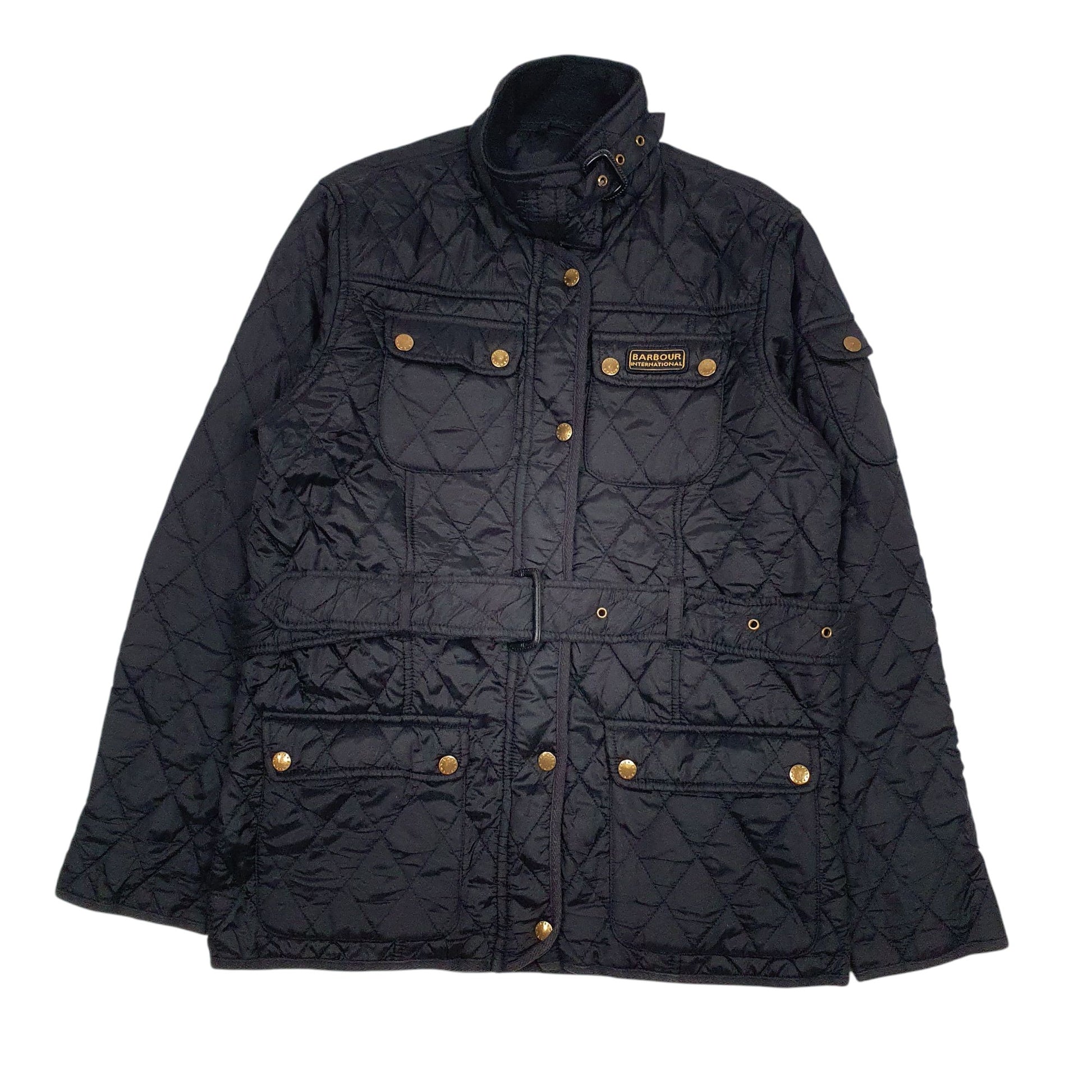 Womens Black Barbour  Quarter Zip Coat