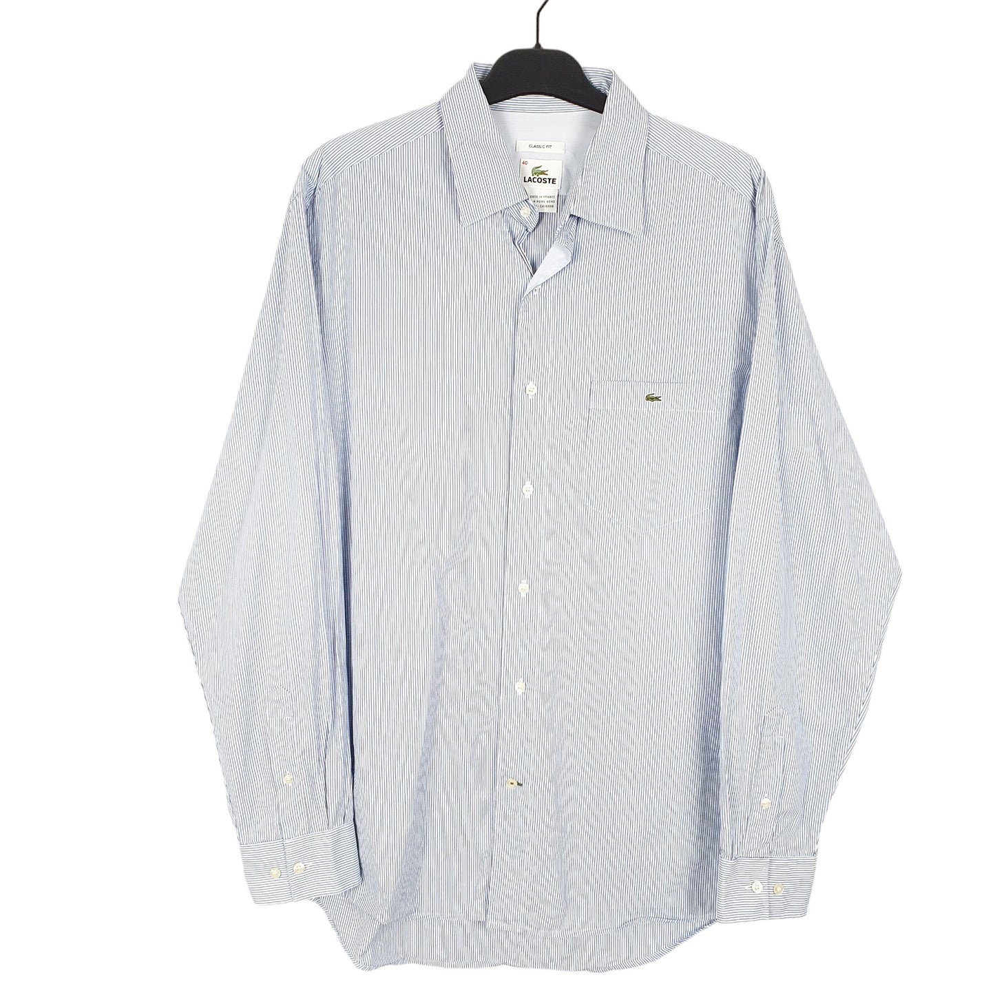 Mens Blue Lacoste  Long Sleeve Shirt