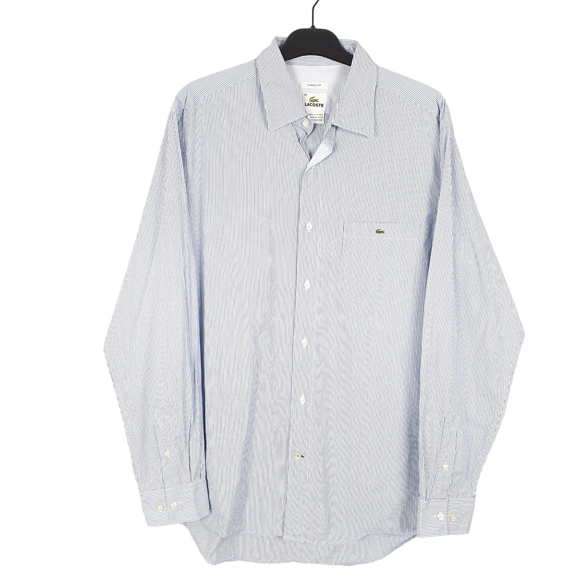 Mens Blue Lacoste  Long Sleeve Shirt