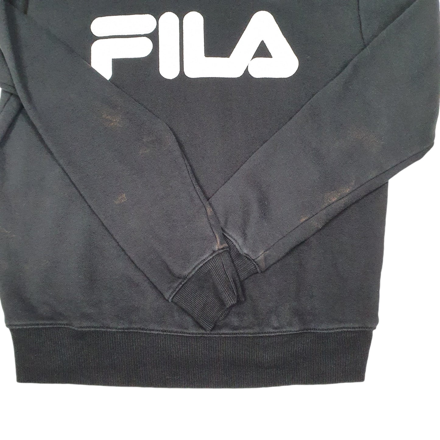 Mens Black Fila Spellout Crewneck Jumper