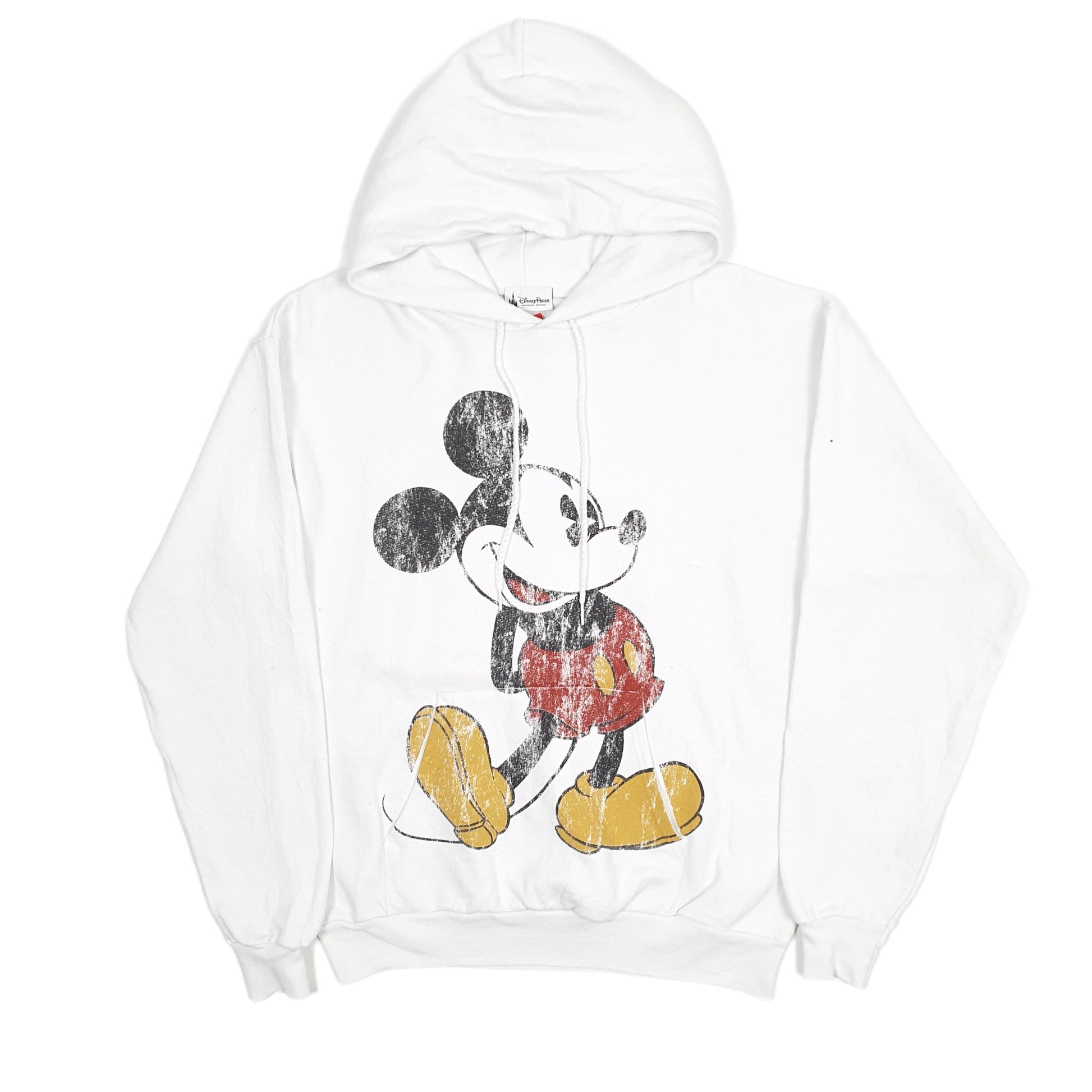 Mens White Disney Mickey Mouse Hoodie Jumper