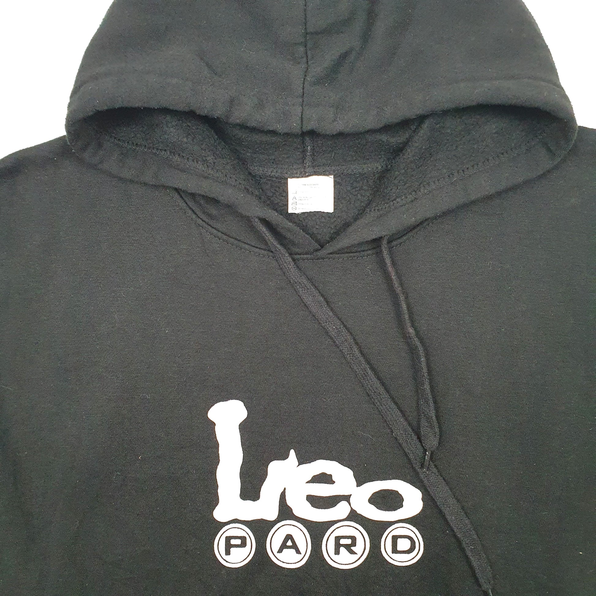Mens Black Leopard Skateboarding Hoodie Jumper