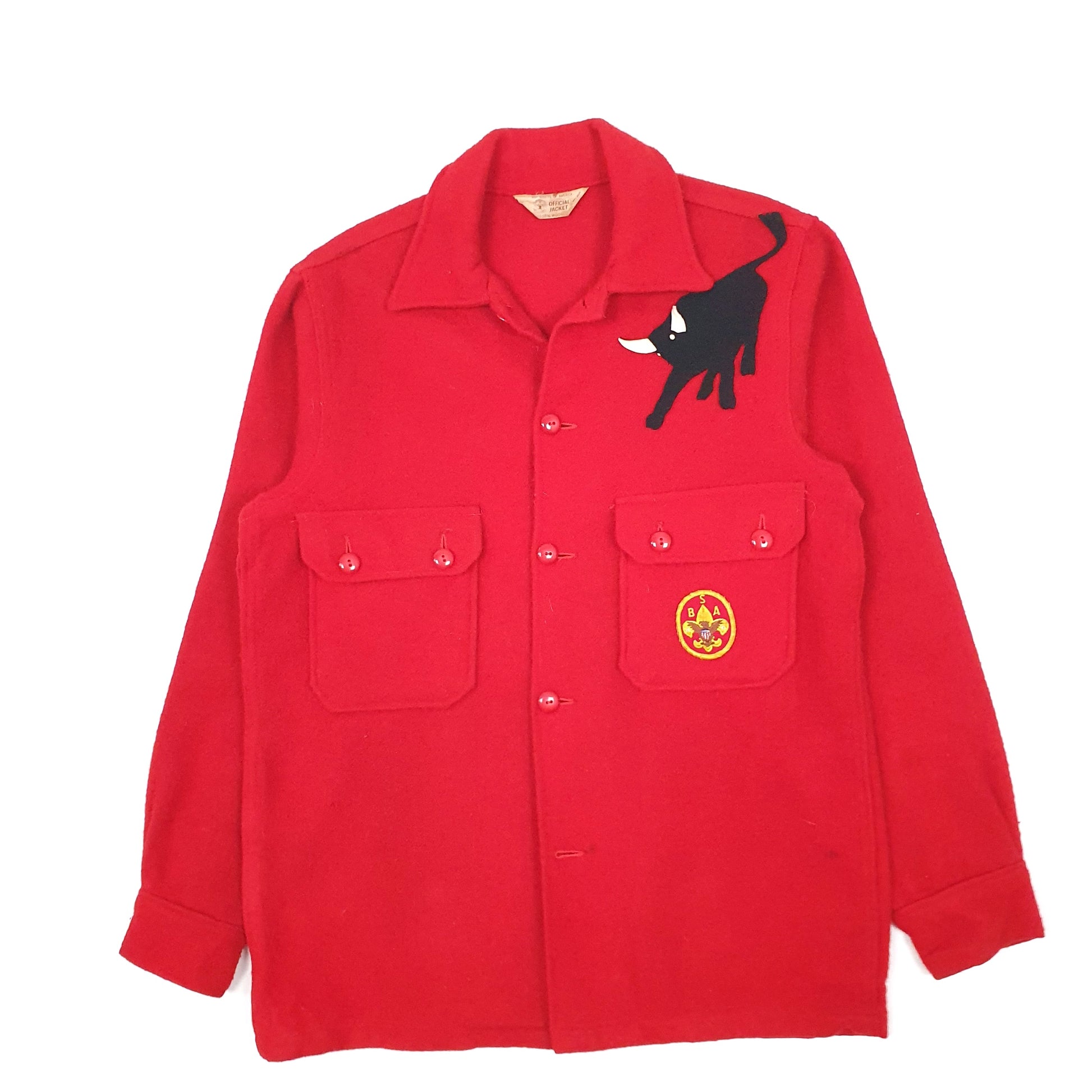 Mens Red Boy Scouts of America BSA Vintage 1973 70s Scout Jamboree  Coat