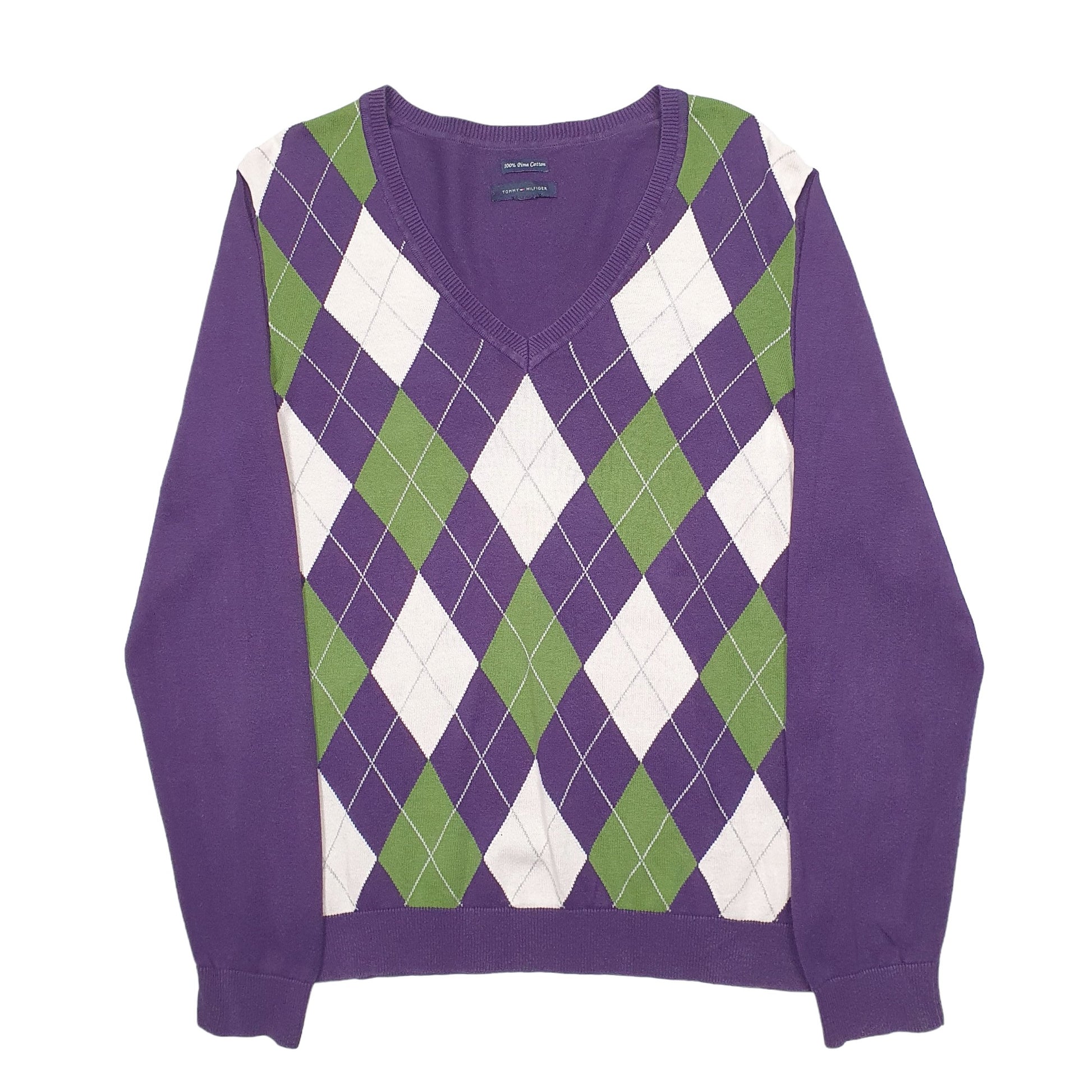 Mens Purple Tommy Hilfiger Knit Crewneck Jumper