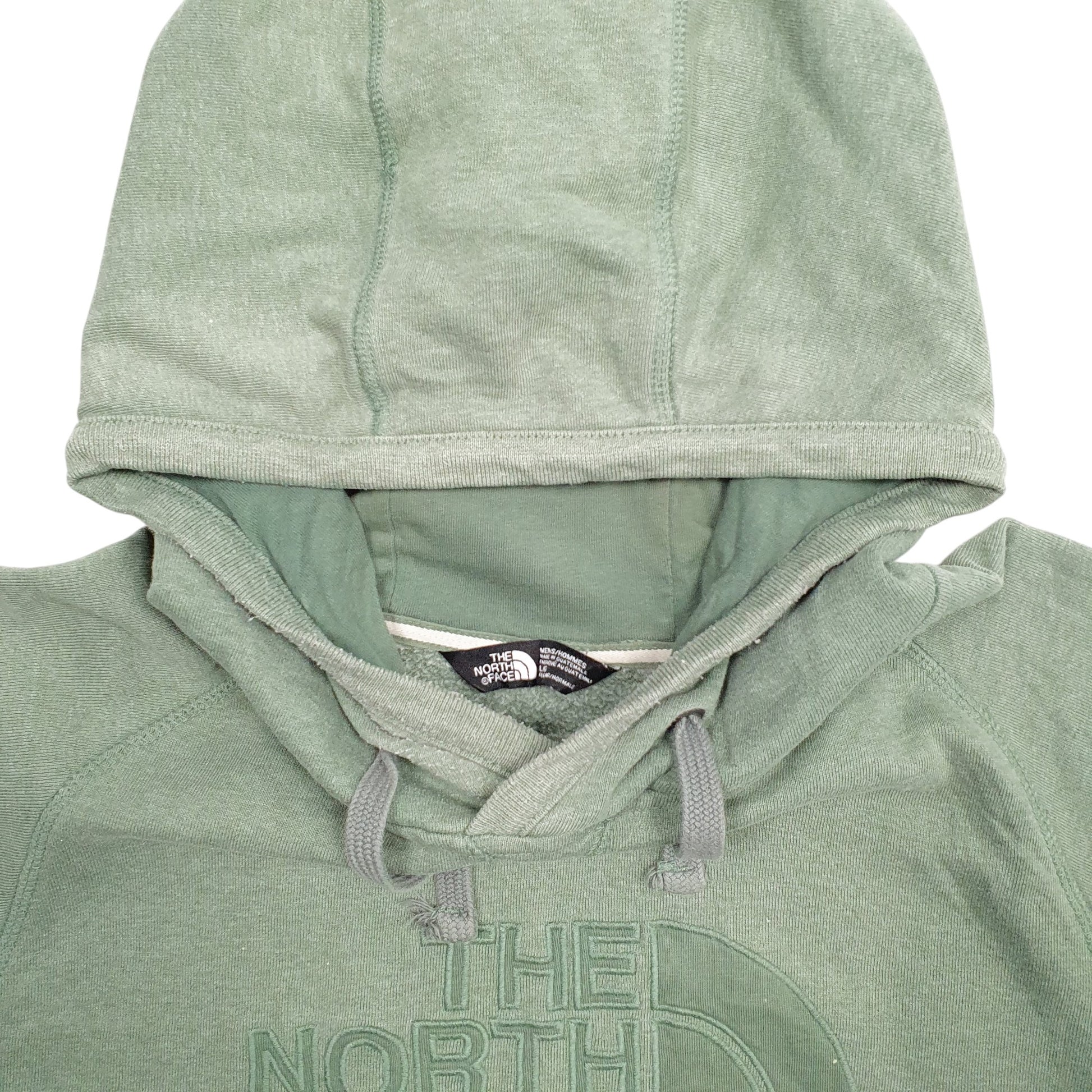 Mens Green The North Face Spellout Hoodie Jumper