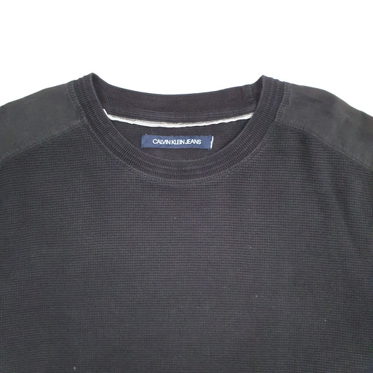 Mens Black Calvin Klein  Crewneck Jumper