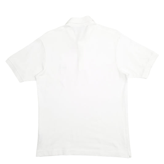 Mens White Lacoste  Short Sleeve Polo Shirt
