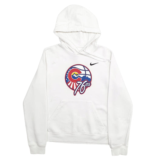 Mens White Nike 76ers Spellout Hoodie Jumper