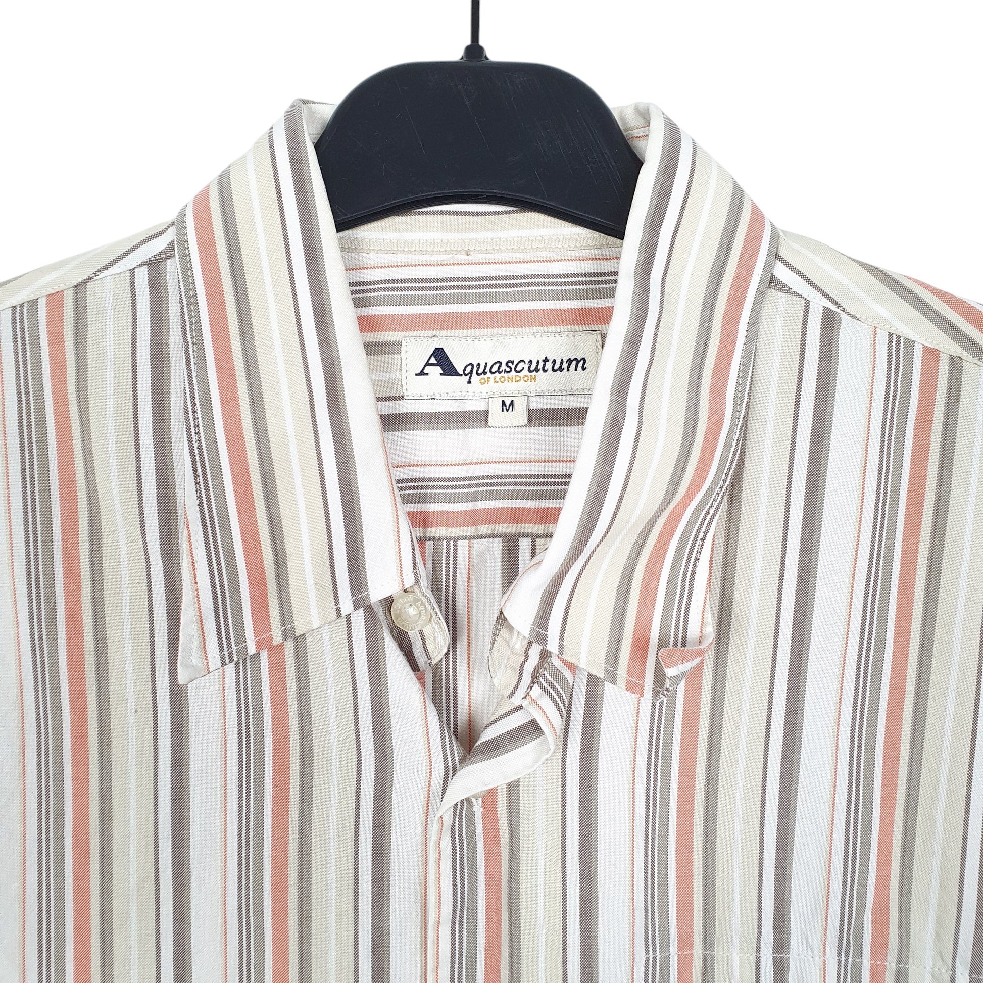 Mens Cream Aquascutum Of London Short Sleeve Shirt