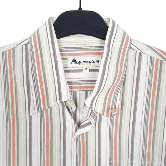 Mens Cream Aquascutum Of London Short Sleeve Shirt