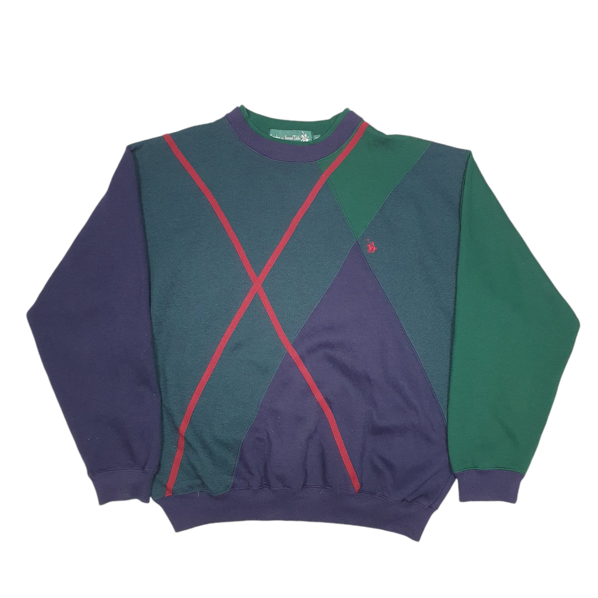 Mens Green Knights Of Round Table Vintage Golf Crewneck Jumper