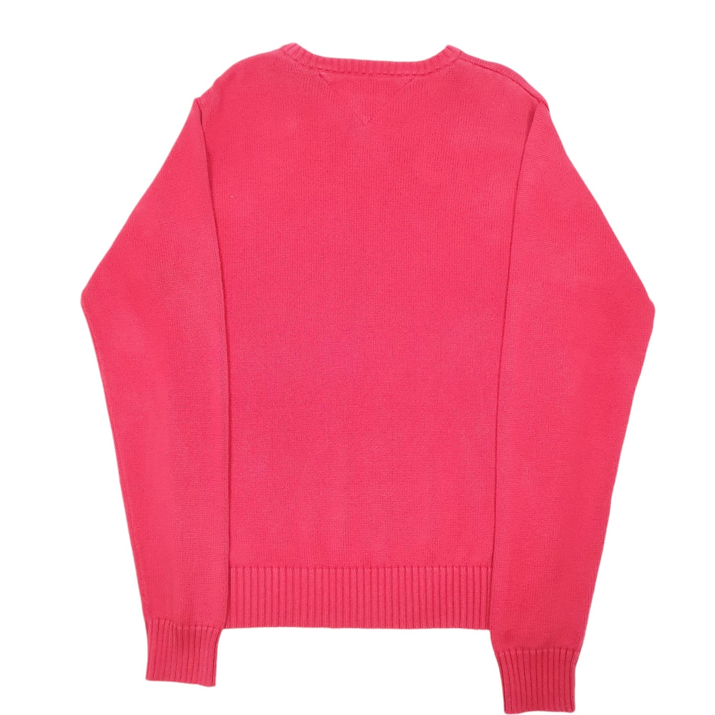 Mens Red Tommy Hilfiger Knit Box Logo Crewneck Jumper
