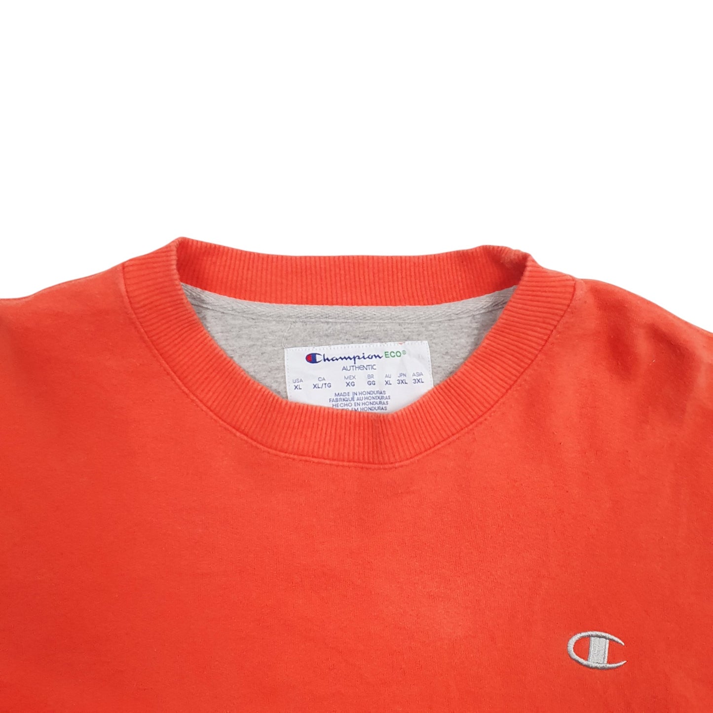 Mens Orange Champion  Crewneck Jumper