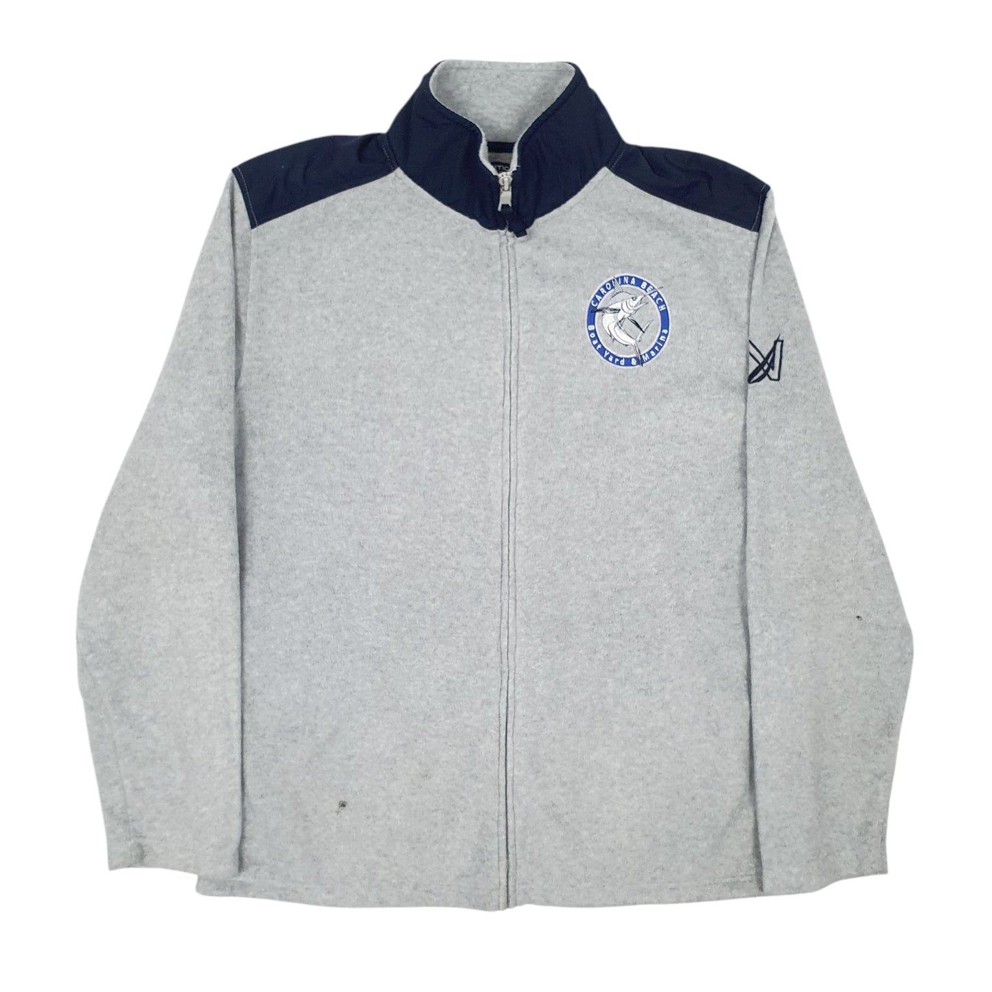 Mens Grey Nautica Carolina Full Zip Jumper