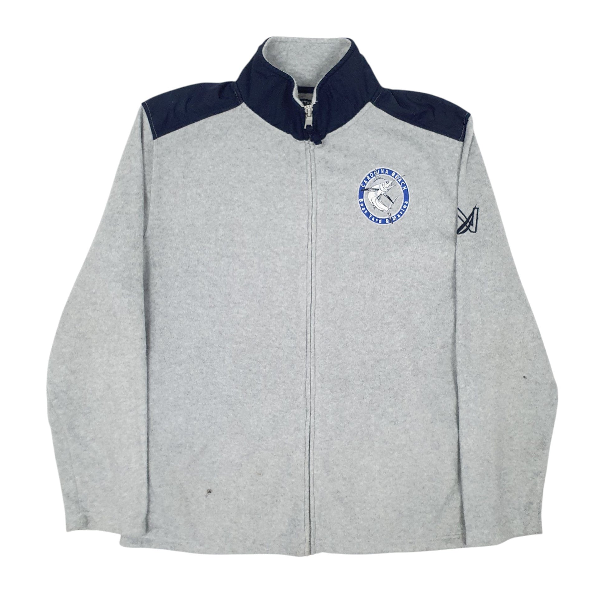 Mens Grey Nautica Carolina Full Zip Jumper