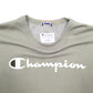 Mens Khaki Champion Spellout Crewneck Jumper