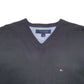 Mens Black Tommy Hilfiger Knit Crewneck Jumper