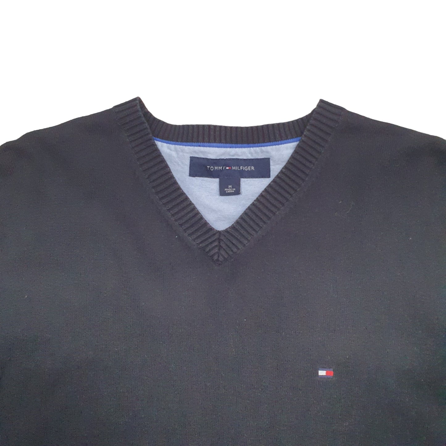 Mens Black Tommy Hilfiger Knit Crewneck Jumper