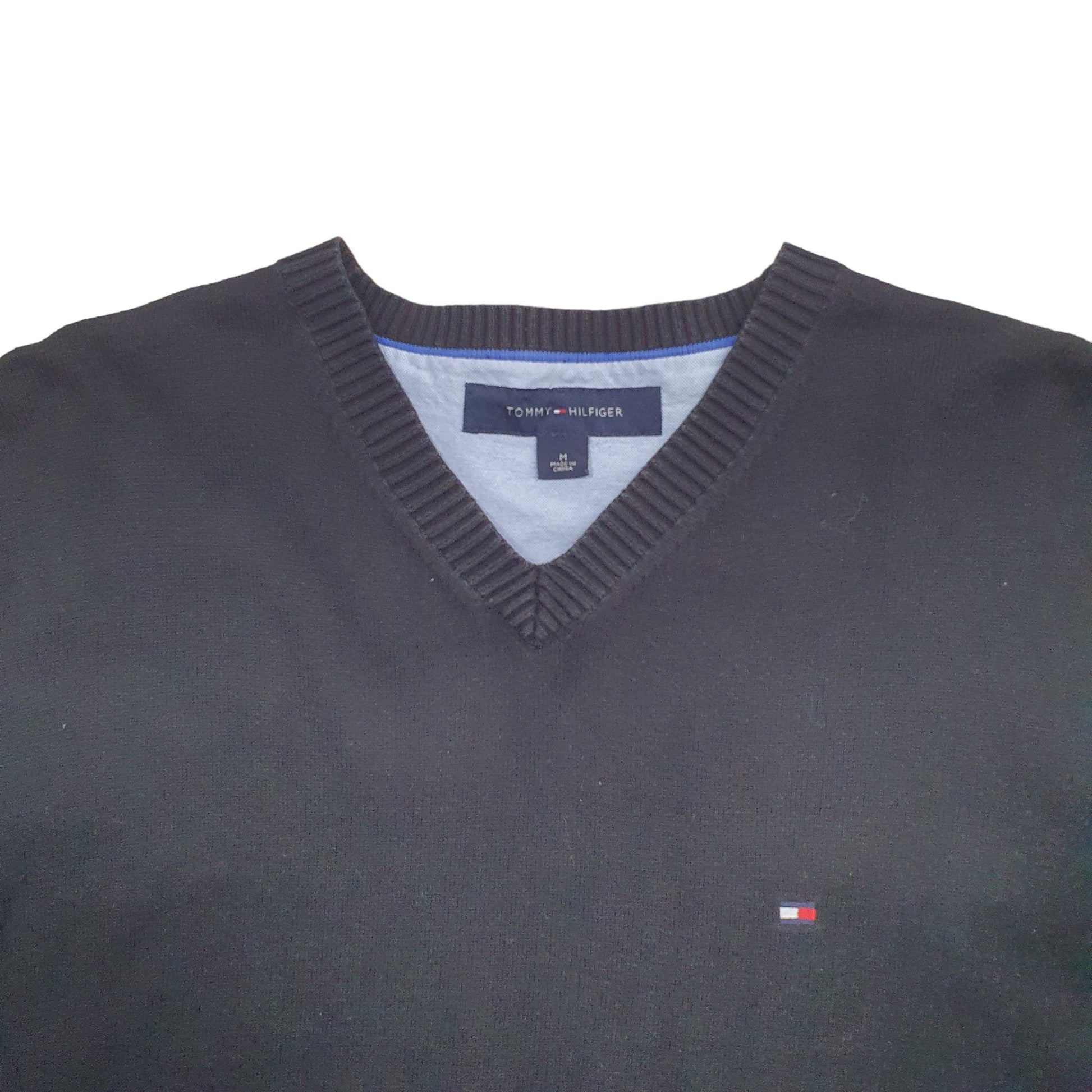 Mens Black Tommy Hilfiger Knit Crewneck Jumper