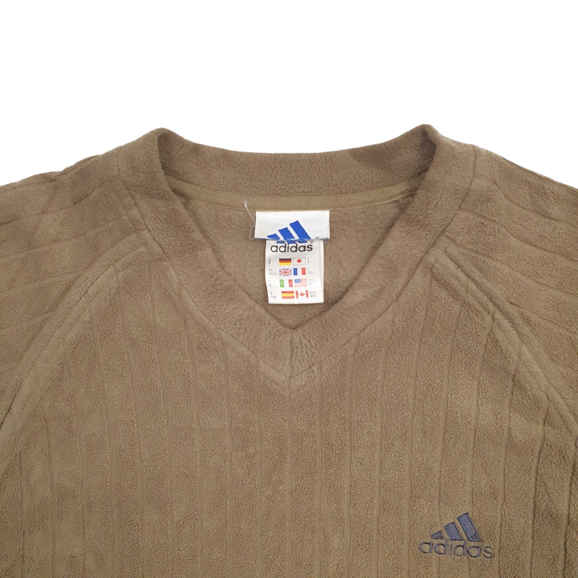 Mens Khaki Adidas Vintage 90's Crewneck Jumper