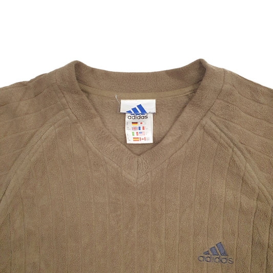 Mens Khaki Adidas Vintage 90's Crewneck Jumper