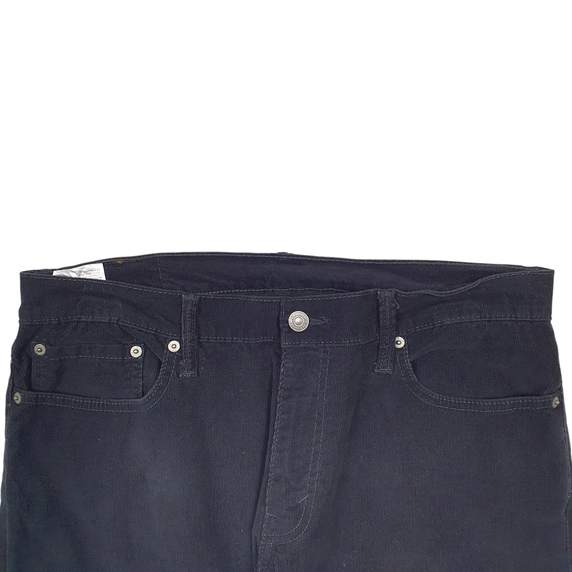 Mens Black Levis 514 Corduroy Trousers