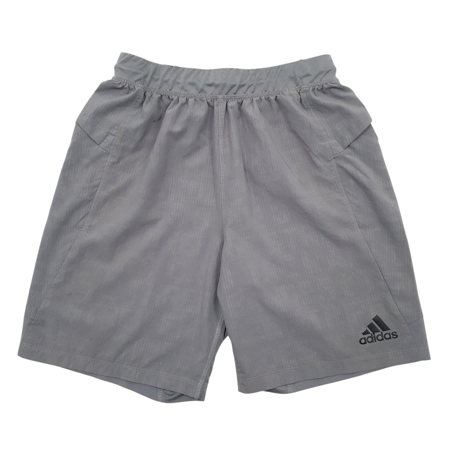 Mens Grey Adidas Stretch Active Wear Sport Shorts