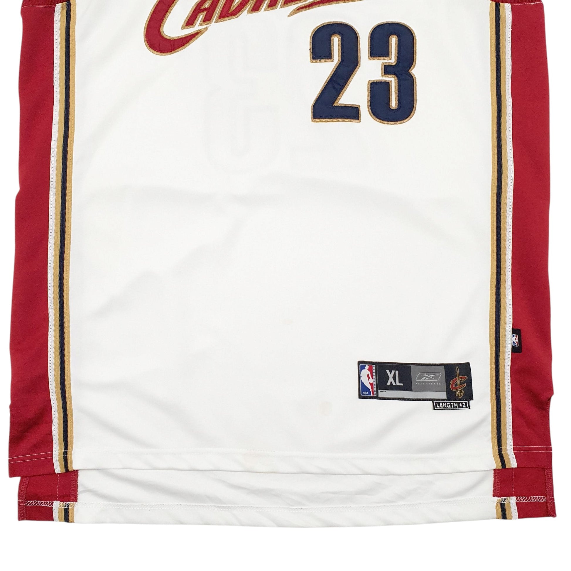 Mens White Reebok Jersey NBA Cavaliers LeBron James Short Sleeve T Shirt