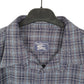 Mens Navy Burberry Made In USA Long Sleeve Shirt