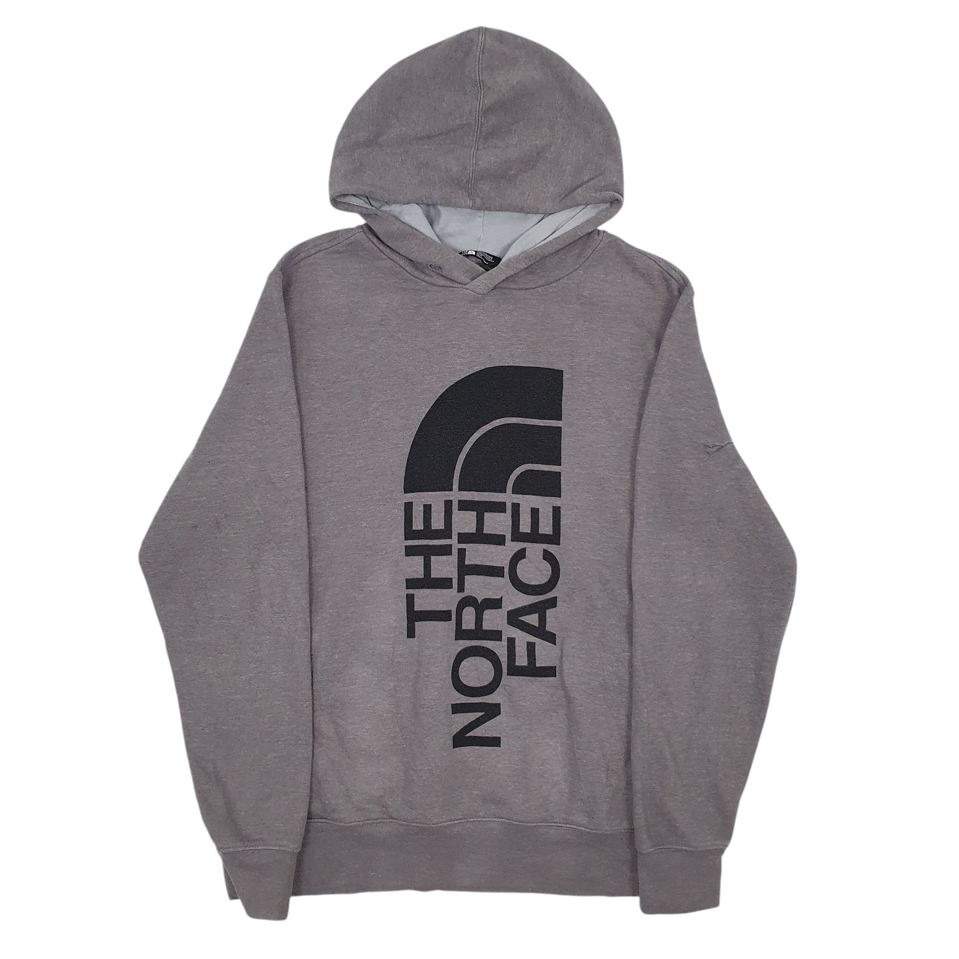 Mens Grey The North Face Spellout Hoodie Jumper