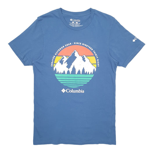 Mens Blue Columbia Sportswear Spellout Short Sleeve T Shirt