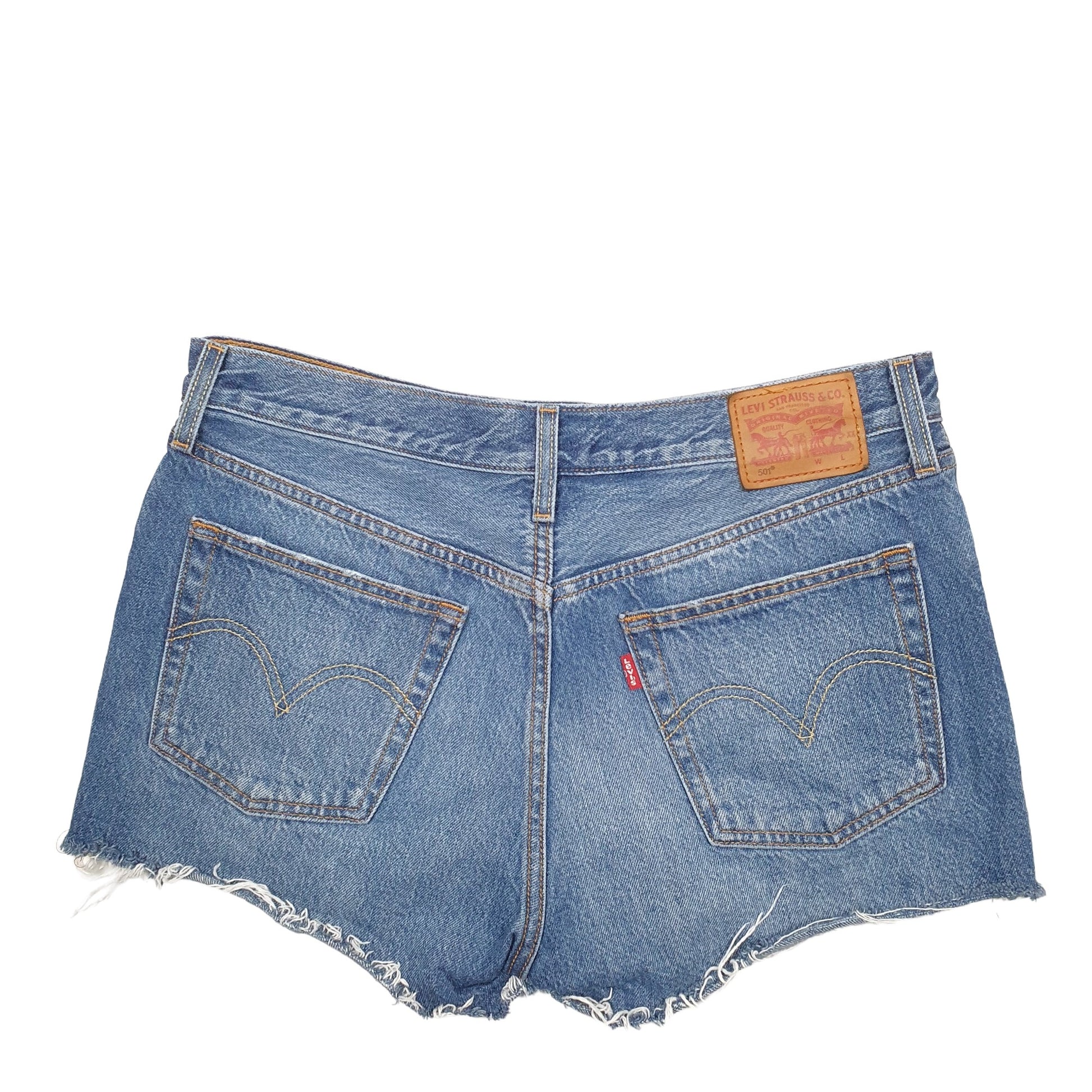 Womens Blue Levis 501 Denim Jorts Denim Shorts