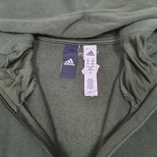 Mens Green Adidas Half Zip Hoodie Jumper